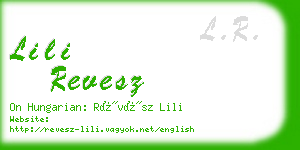 lili revesz business card